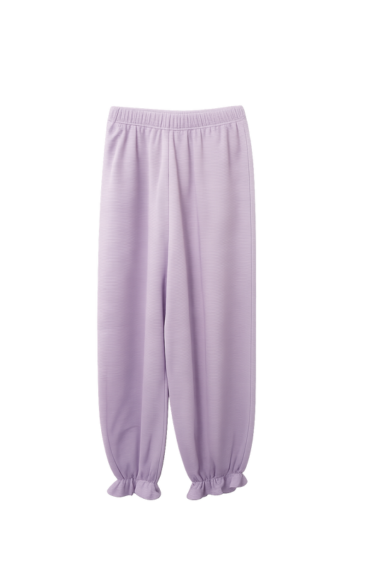 Girls Purple Stripe Bloomer Pant