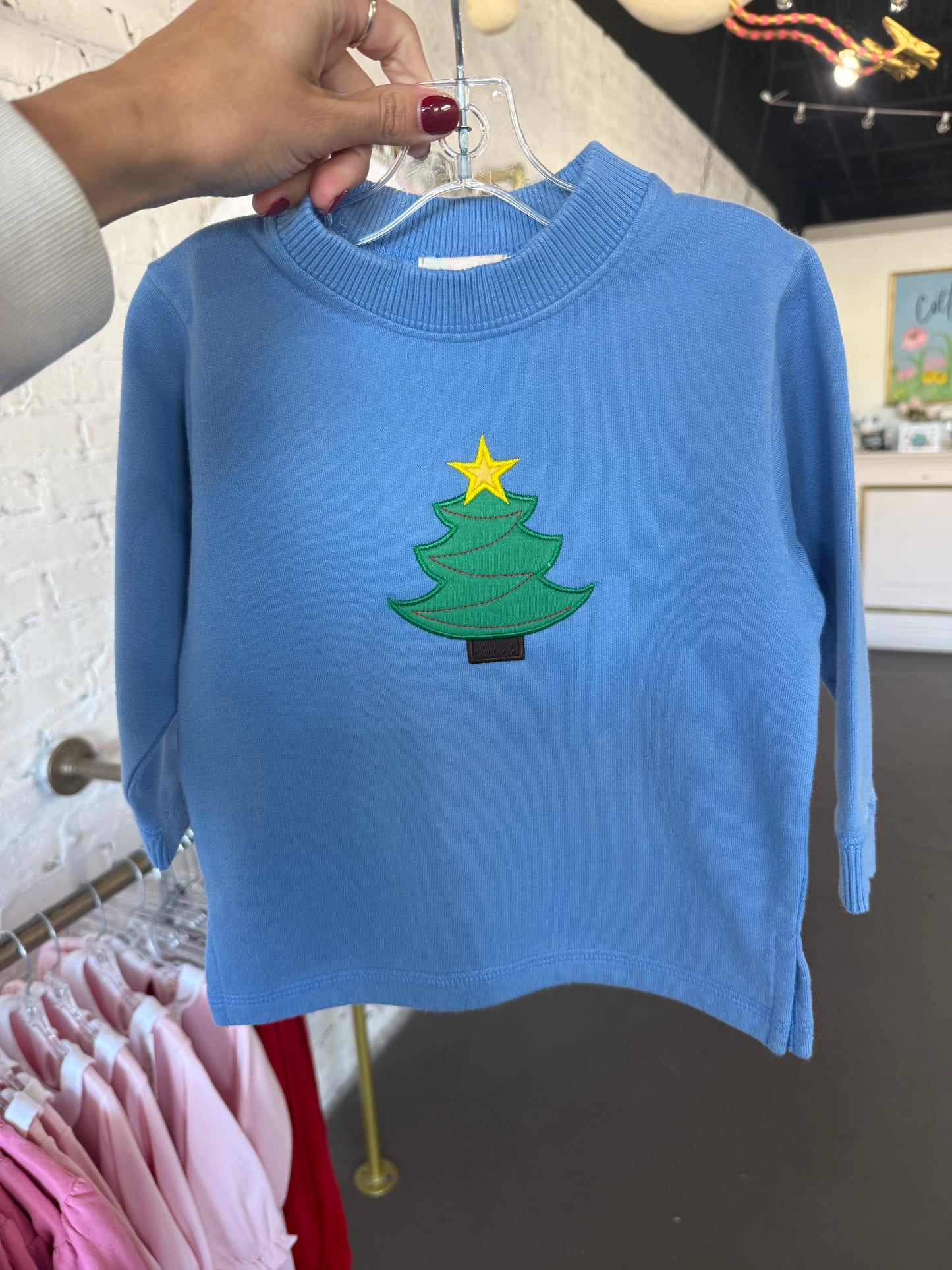 Christmas Tree with Star Chambray Sweatshirt