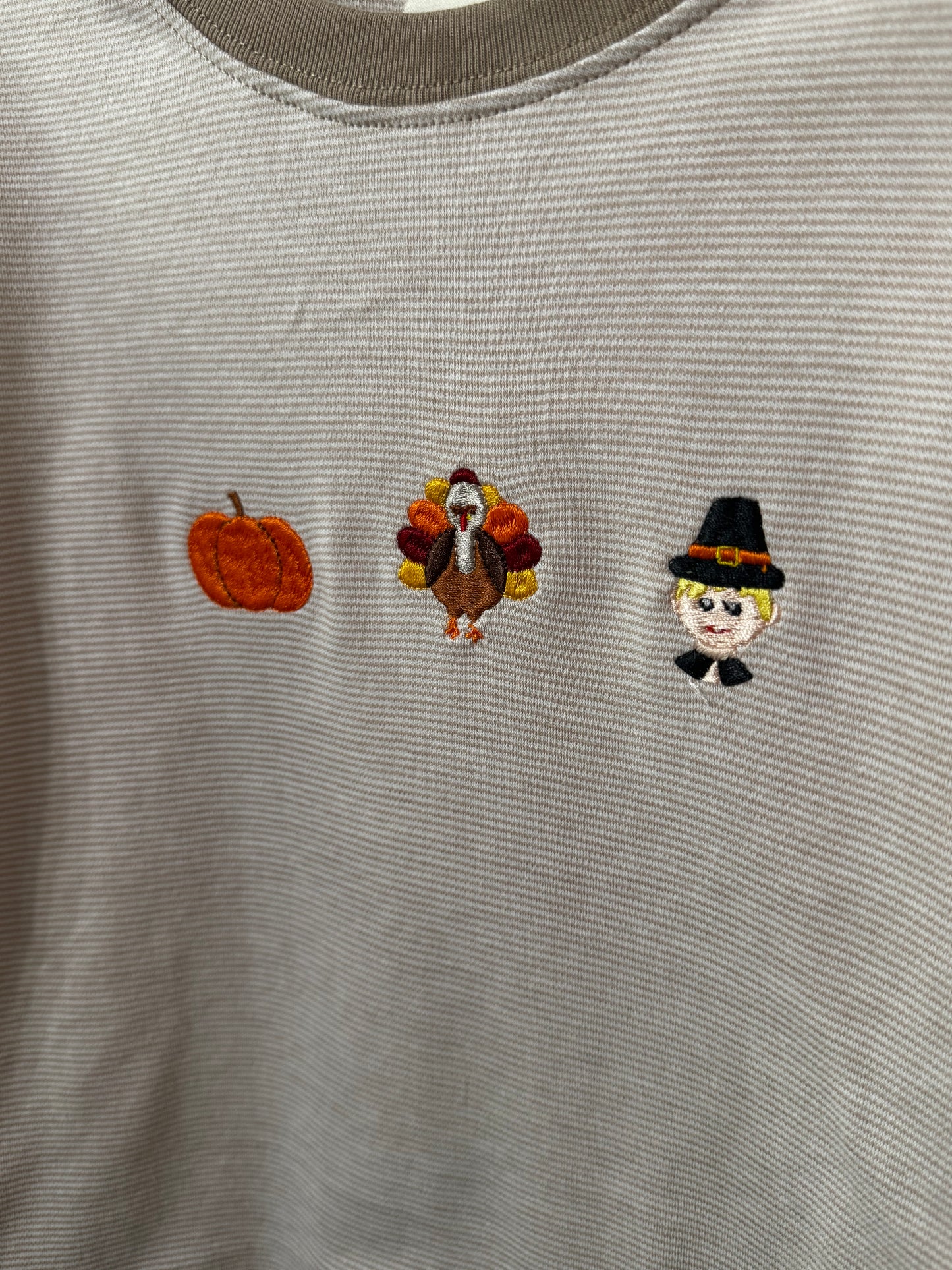 Thanksgiving Embroidered Shirt