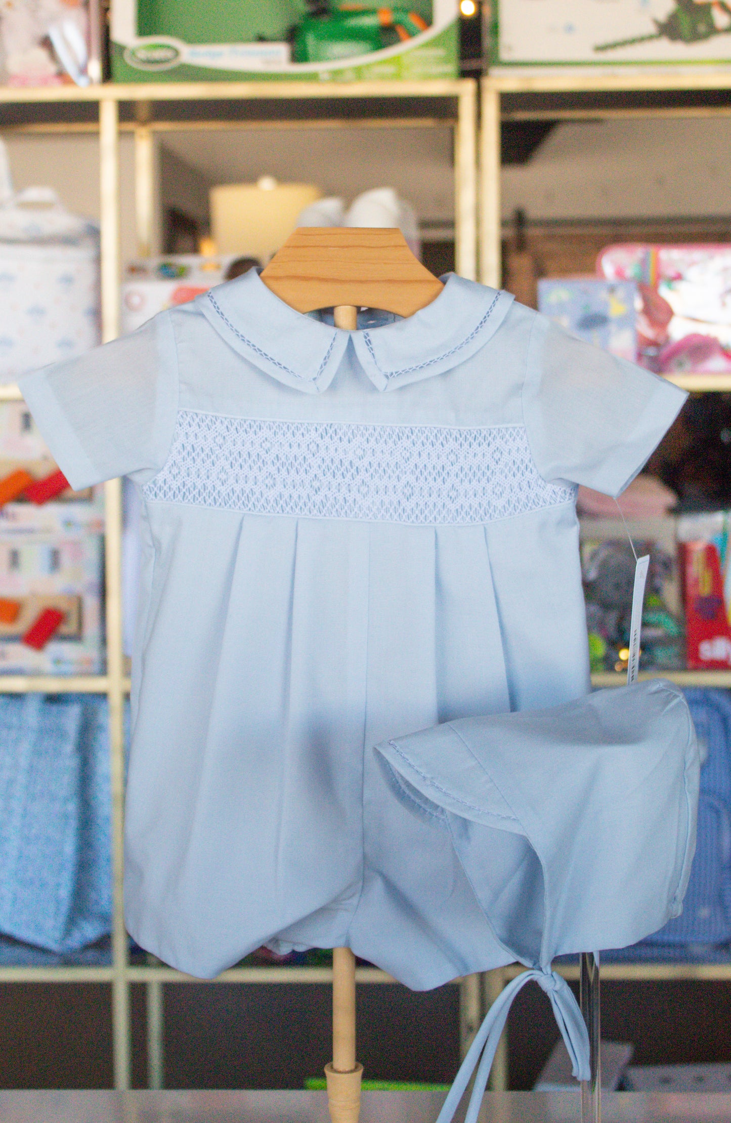 Blue Bubble With Blue Smocking