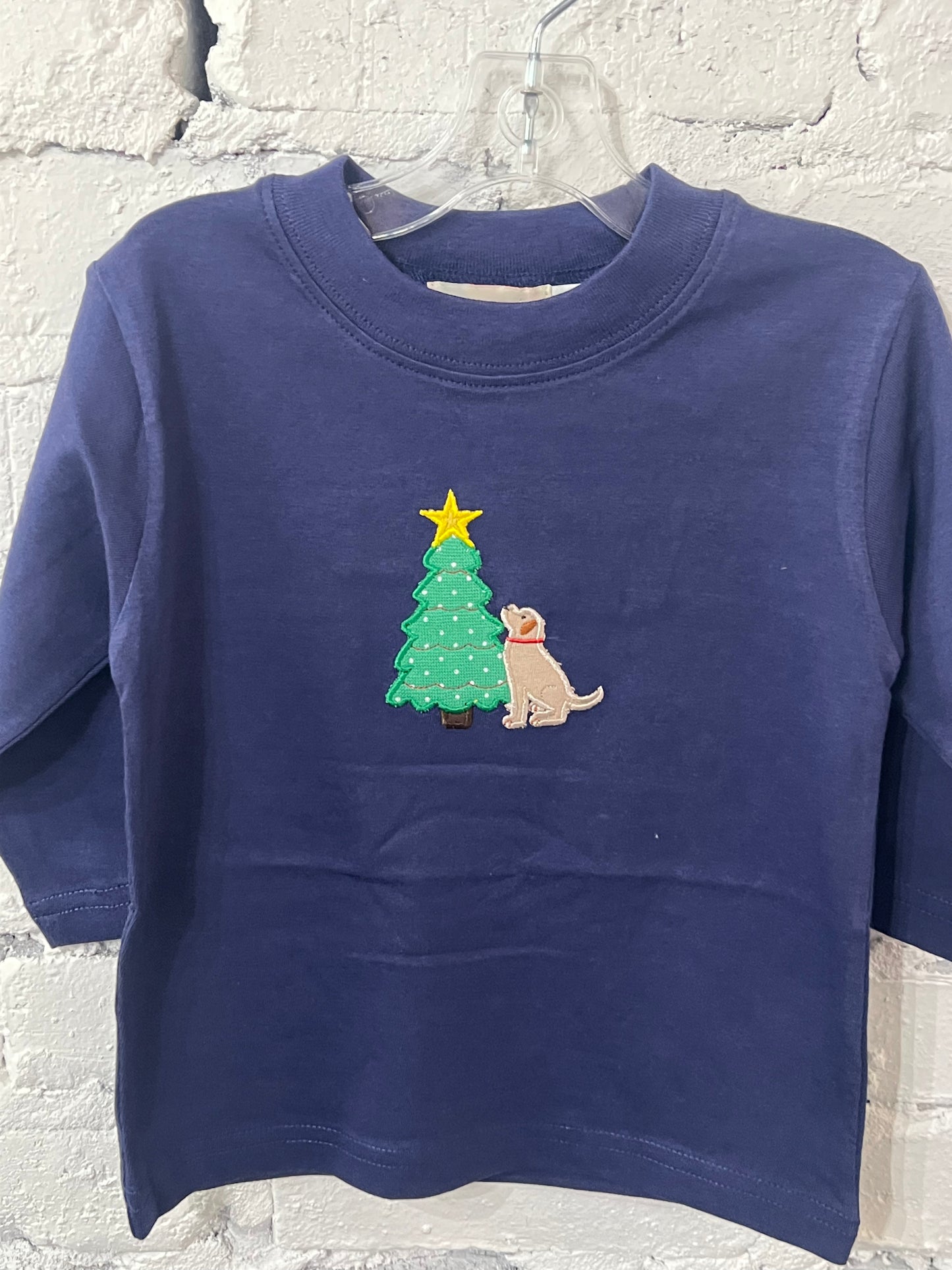 Christmas tree and Lab Long Sleeve