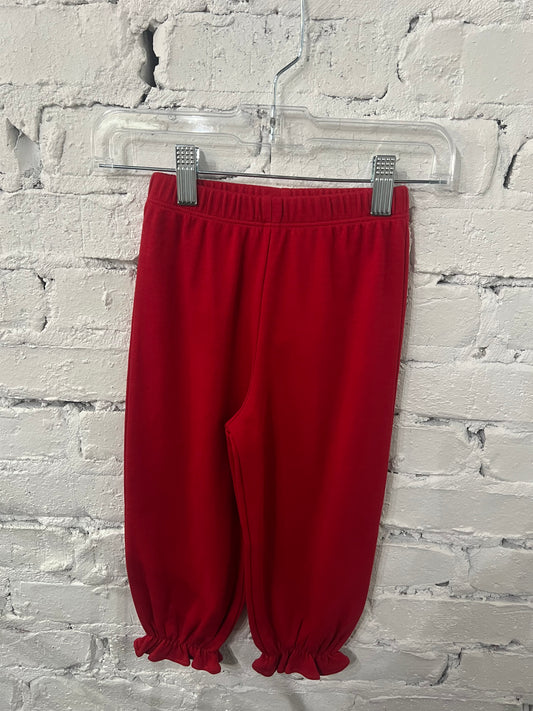 Deep Red Girl Bloomer Ruffle Pant