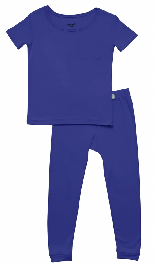 Kyte Short Sleeve Pajamas in Royal