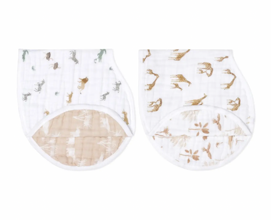 Aden+Anais ORGANIC COTTON BURPY BIBS 2 PACK