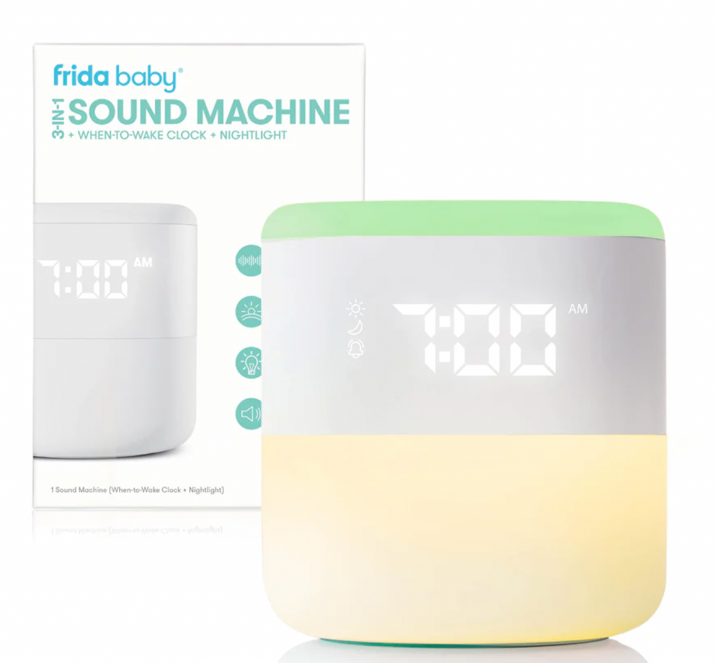 FridaBaby 3-in-1 Sound Machine + When-To-Wake™ Clock + Nightlight