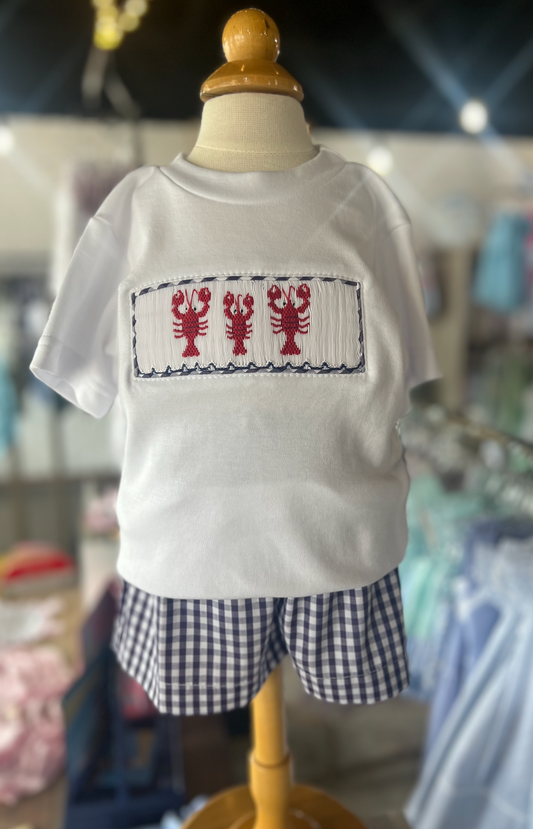 Crawfish Smocked Short Set