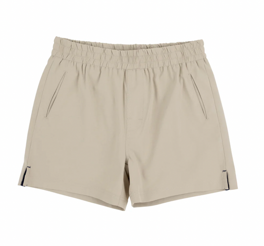 TBBC Prepletic™ Sheffield Shorts Keeneland Khaki with Nantucket Navy Stork