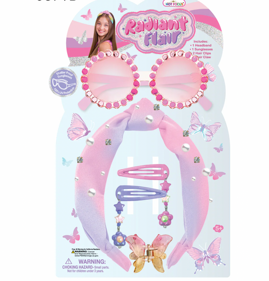 Tie Dye Butterly Glasses Set