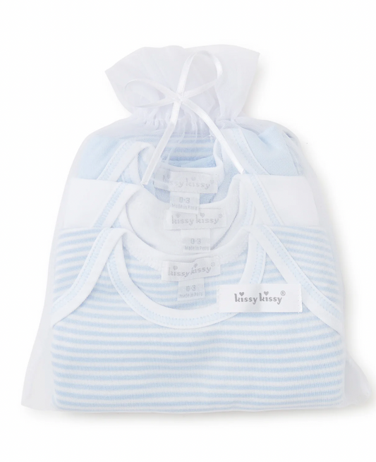Simples Stripes Blue 3 Pack Bodysuit Set