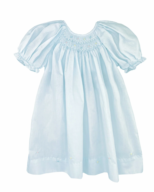 Blue Dress With Bonnet