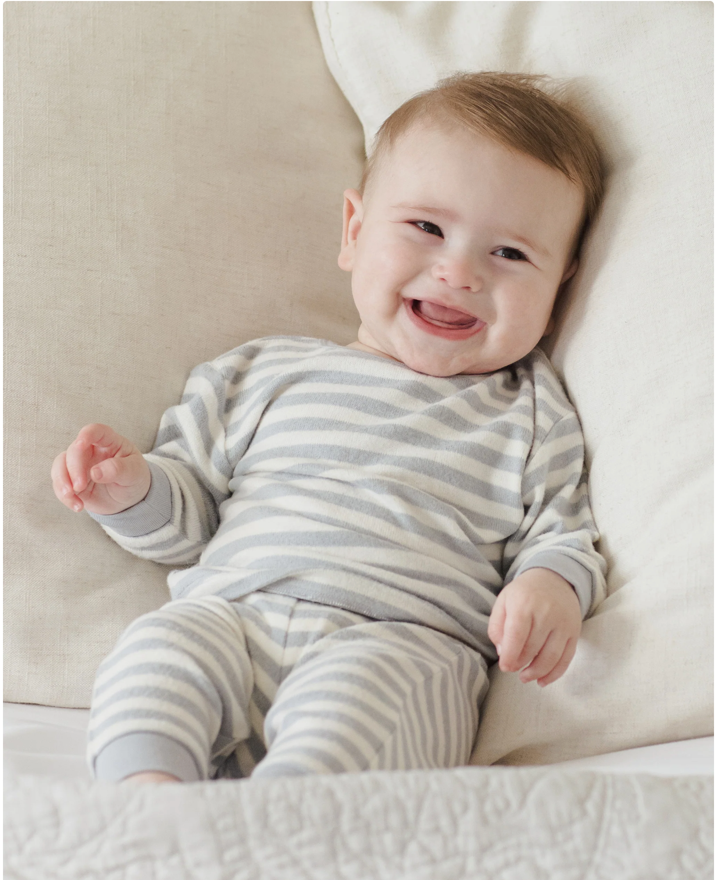 Cozy Set Blue Stripe By Quincy Mae