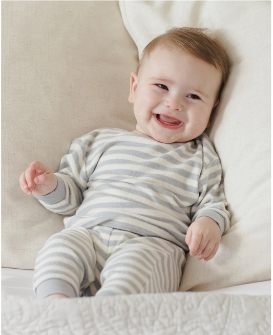 Cozy Set Blue Stripe By Quincy Mae