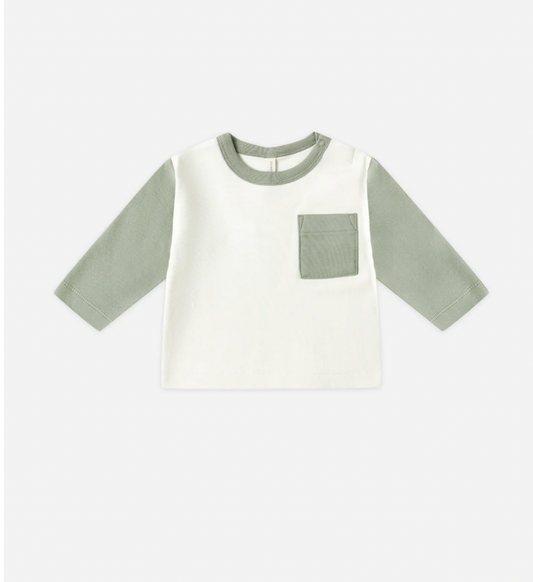 Long Sleeve Raglan Tee and Stripe Pant Set