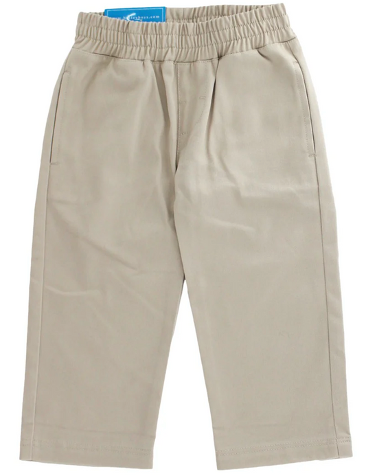 Charlie Pull On Pant- Khaki Twill