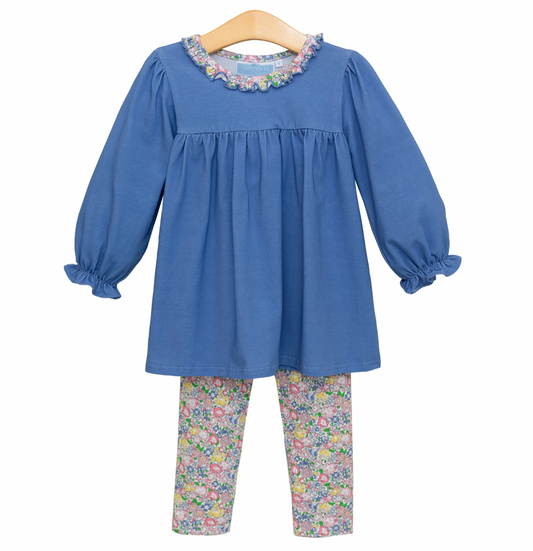 Floral Ruffle Pants Set