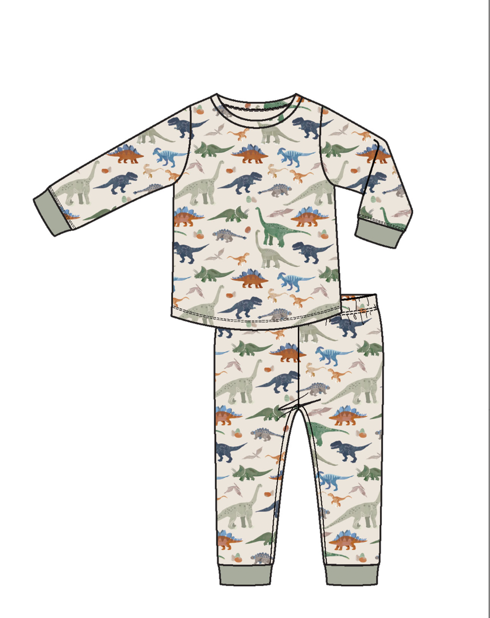 Washy Dinos L/S set