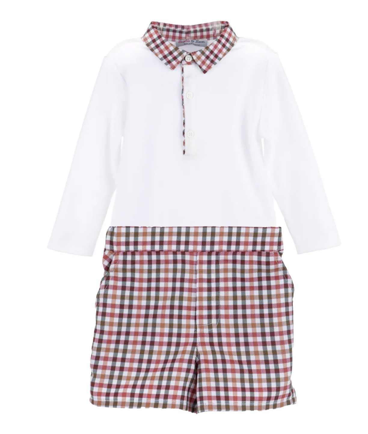 Cider Checks Boy Short Set