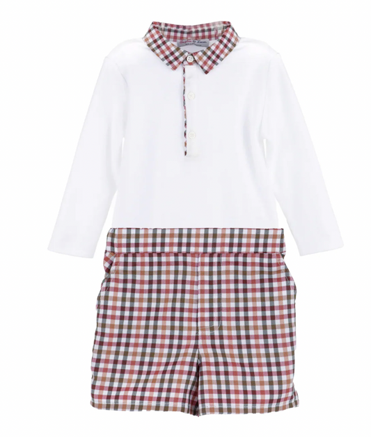 Cider Checks Boy Short Set