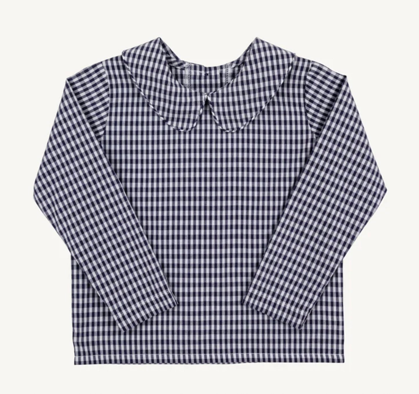 Peter Pan Shirt - Woven in Navy Gingham