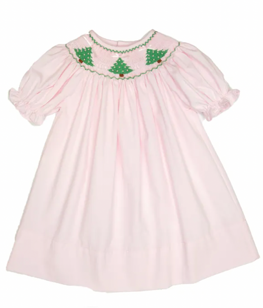 Christmas Tree Smocked Dress