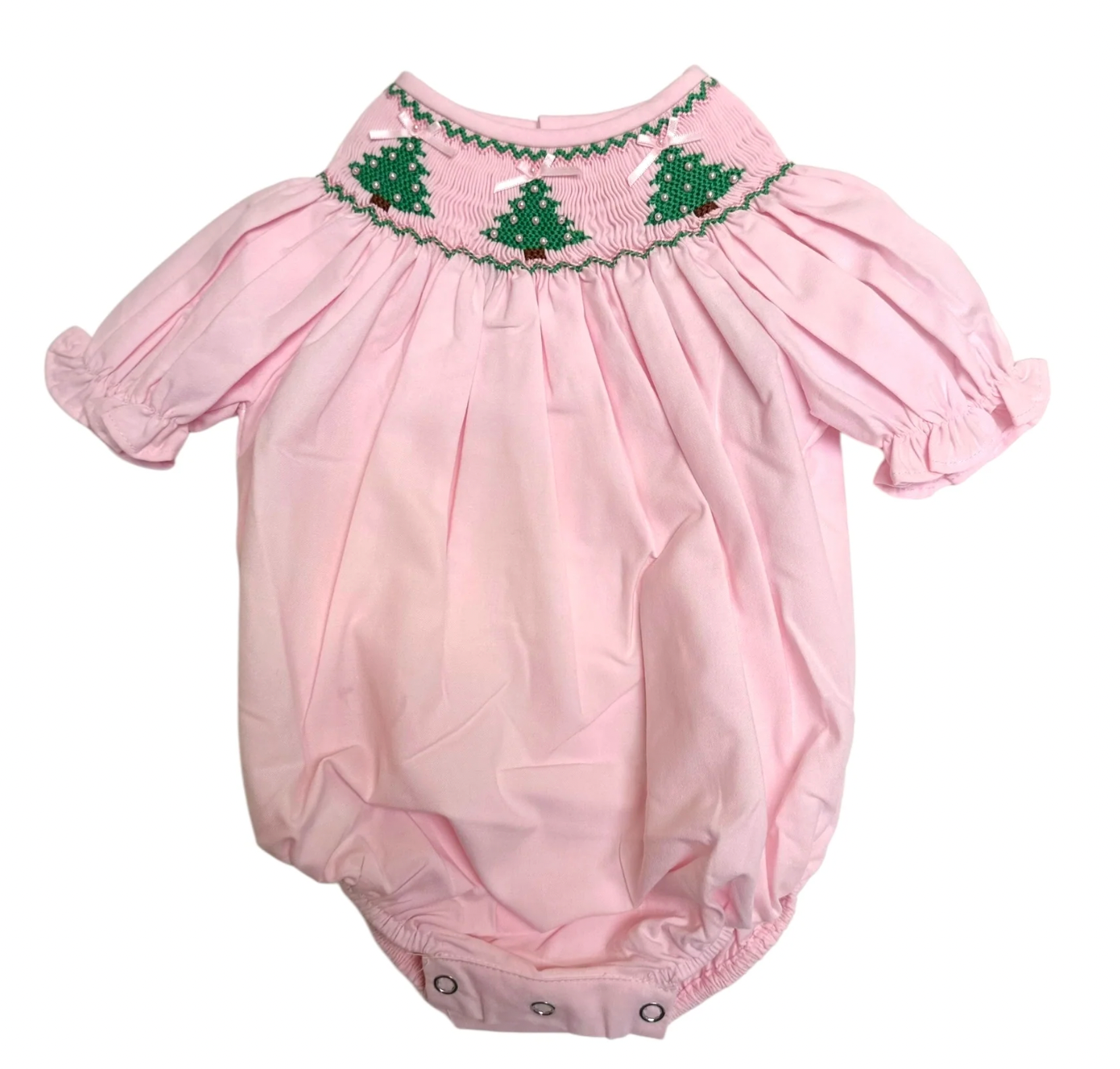 Christmas Tree Smocked Bubble