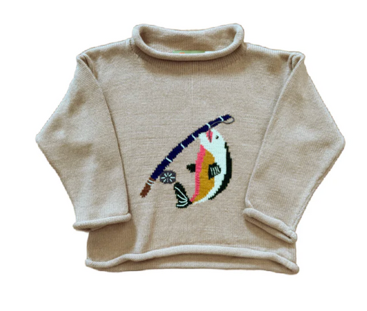 Fishing Pole With Trout Roll Neck