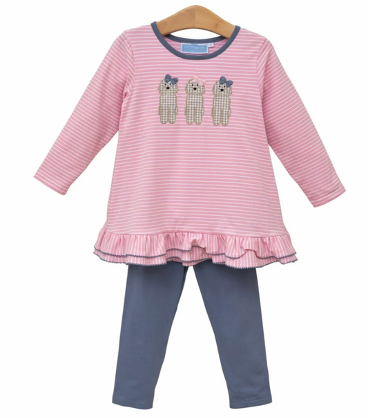 Dog Ruffle Pants Set