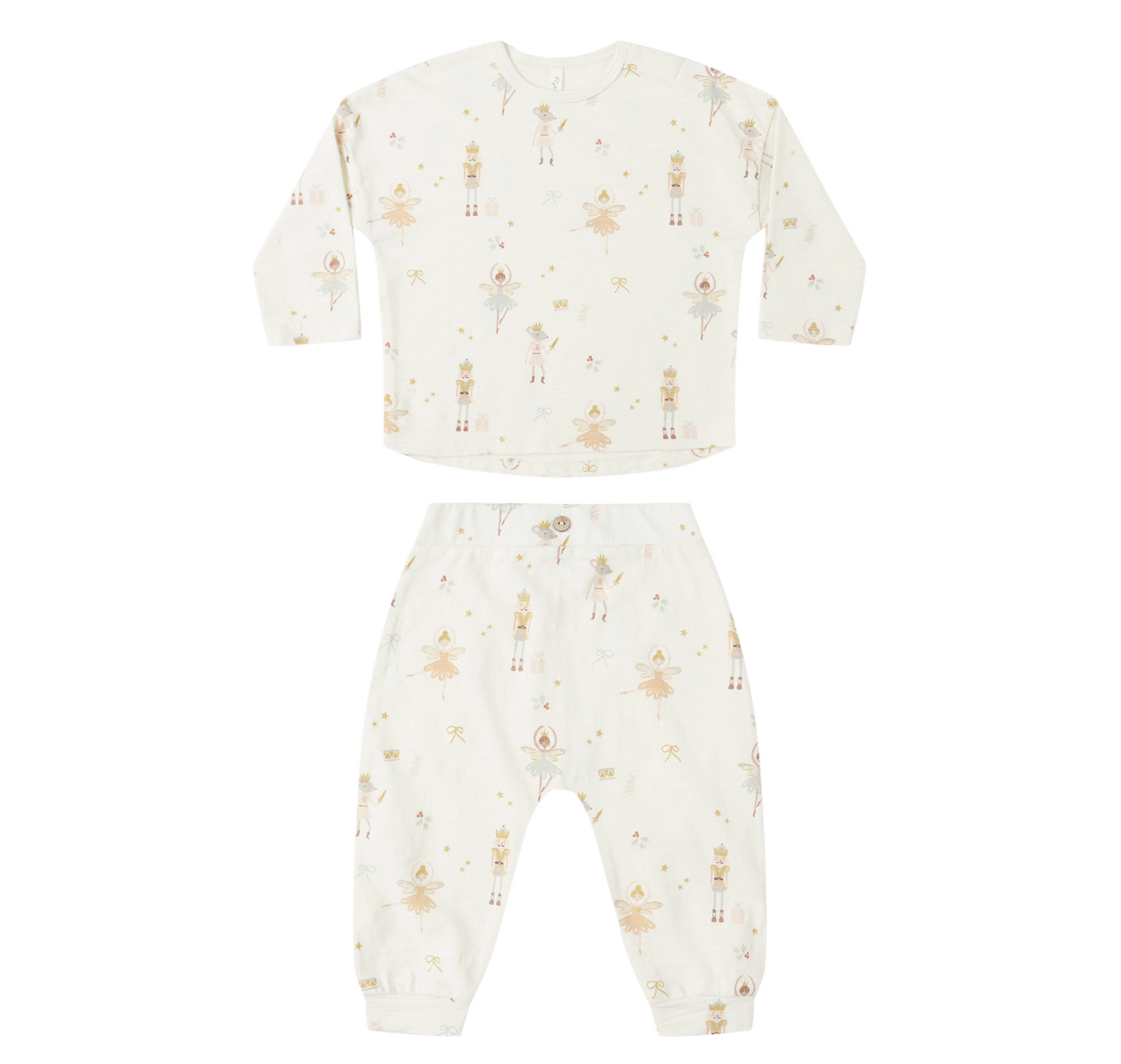 Long Sleeve Tee + Pant Set In Nutcracker