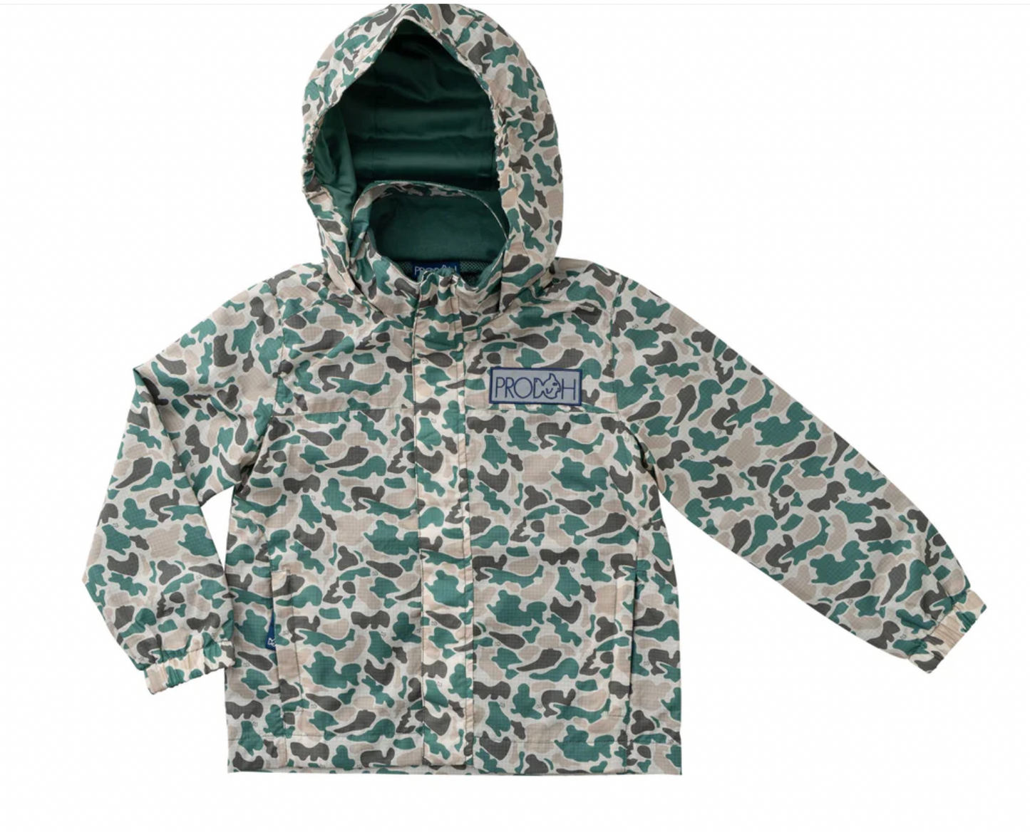Reflective Rain Jacket In Natural Camo