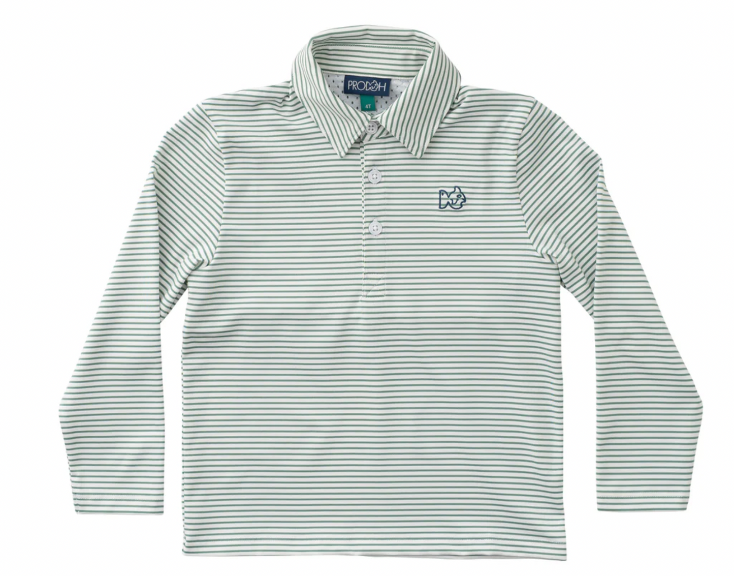Performance Polo In Green Spruce Stripe