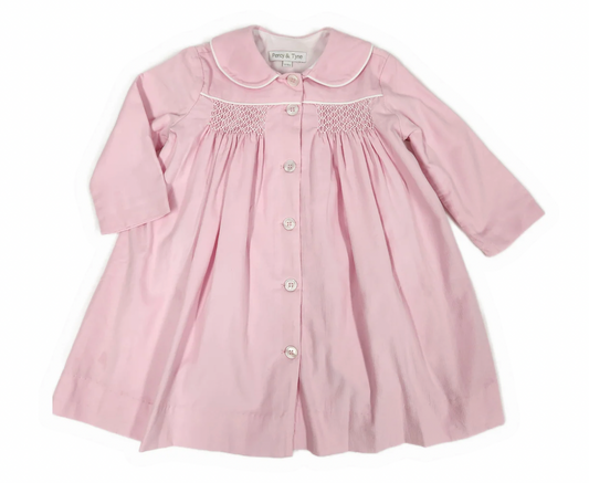 Pink Smocked Corduroy Jacket