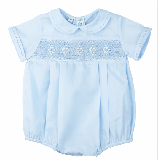 Smocked Embroidered Diamond Creeper