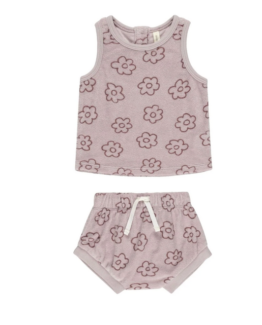 Terry Tank + Short Set - Lavender