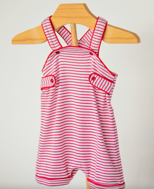 Red Stripped Sunsuit