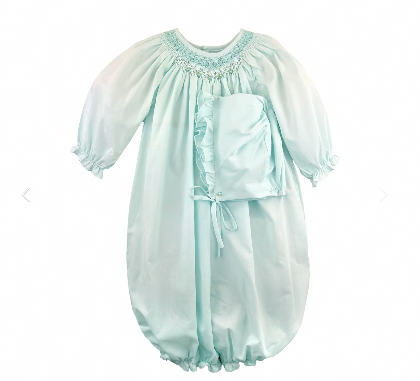 Bishop Smocked Heirloom Bag & Hat