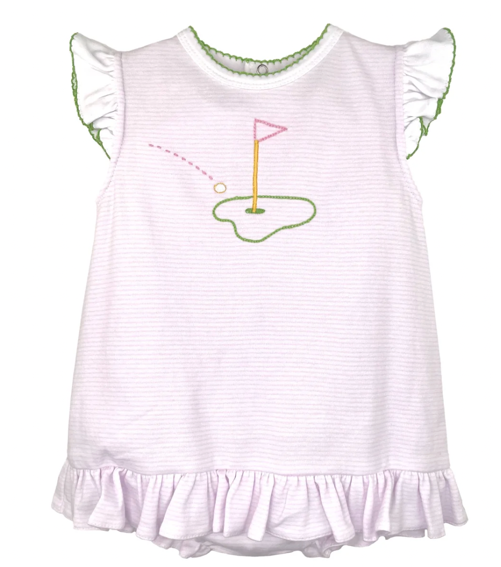 Golf Knit Embroidered Angel Sleeve Bubble