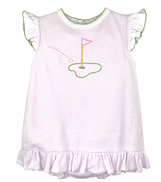 Golf Knit Embroidered Angel Sleeve Bubble