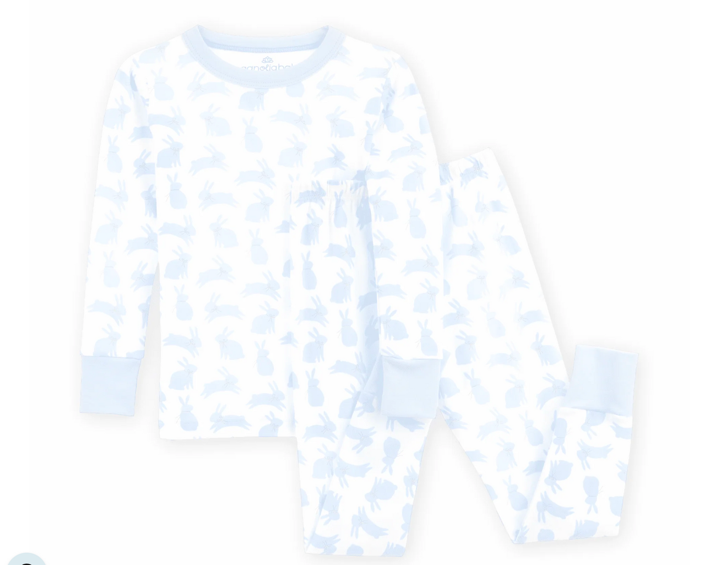Leaping Bunnies Long Pajama - Blue