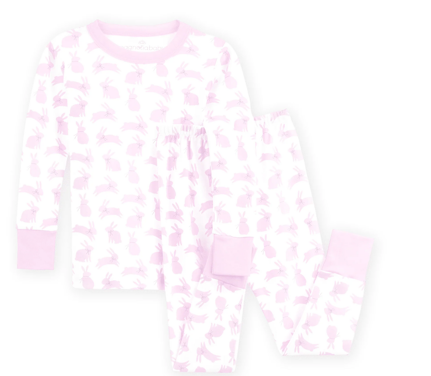 Leaping Bunnies Long Pajamas - Pink