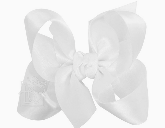 Satin Bow W/ Knot on Alligator Clip 3.5" in Med