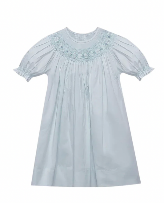 Blue Georgette Bishop Dress - Azure Afternoon
