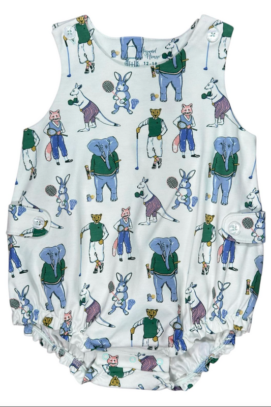 Athletic Animal Cub in Sleeveless Boy Bubble