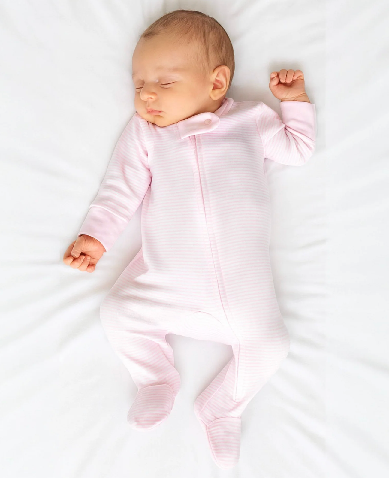 Mini Stripe Zip Footie