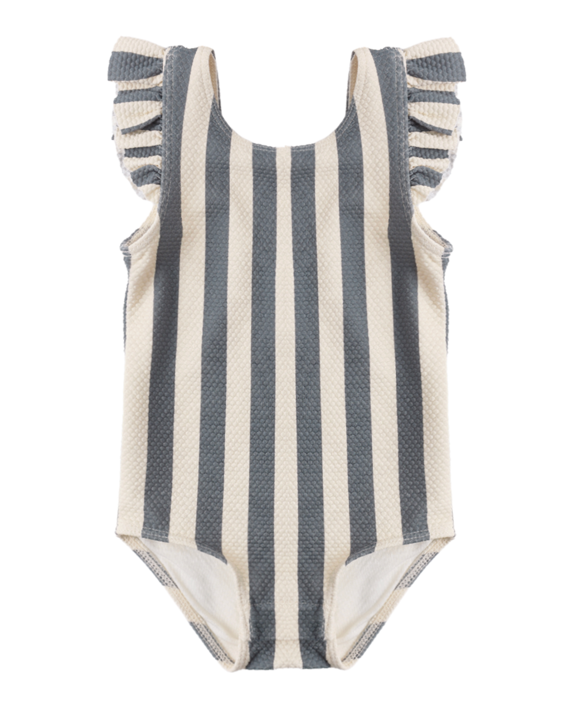 Retro Ocean Stripe Scoop Back One Piece