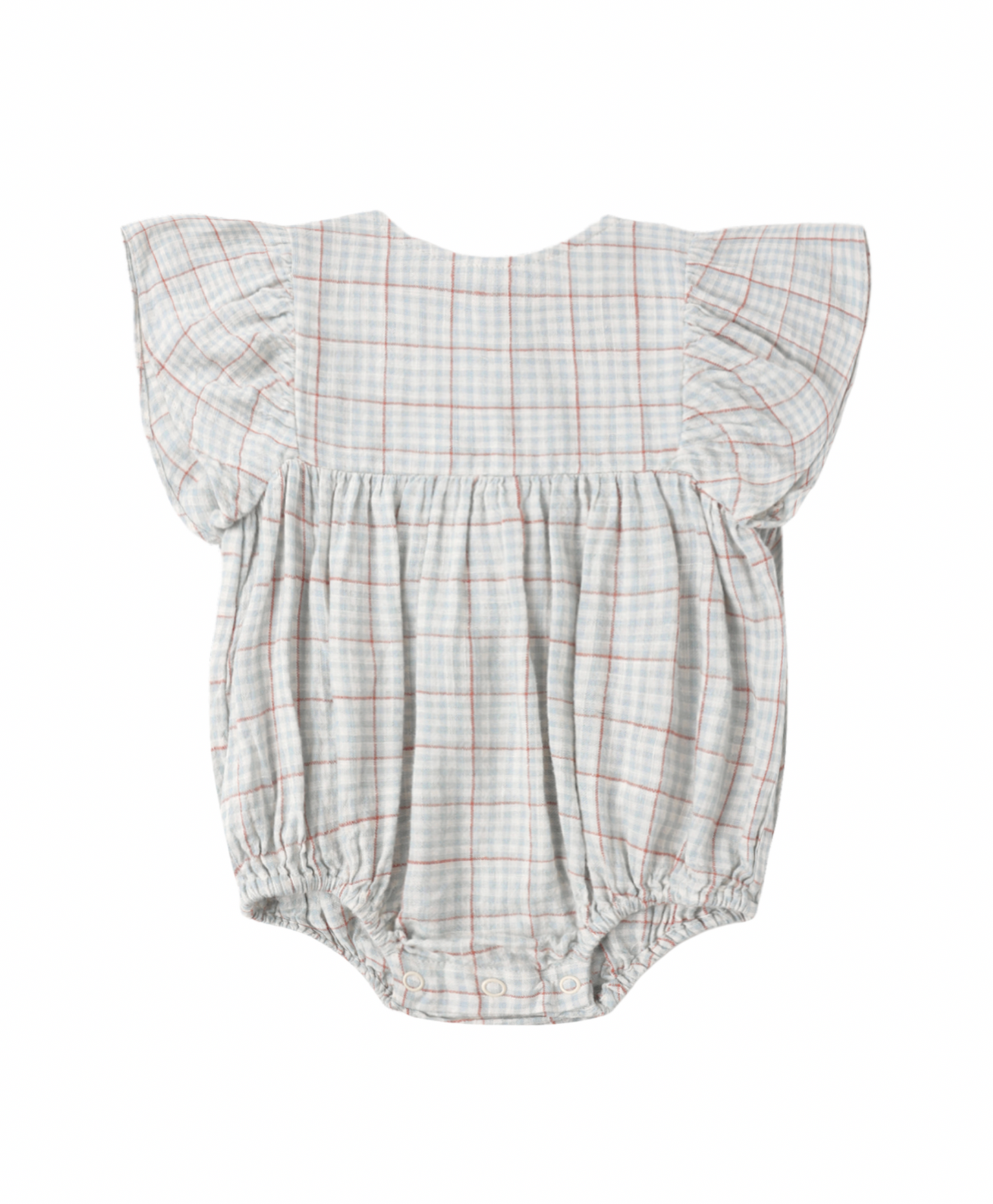 Kalea Romper Light Blue Plaid