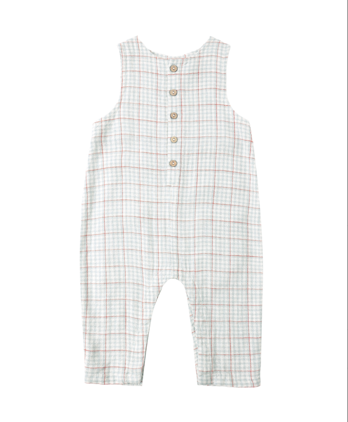 Button Jumpsuit Light Blue Stripe