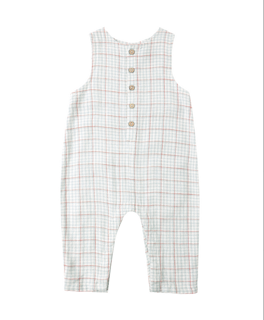 Button Jumpsuit Light Blue Stripe