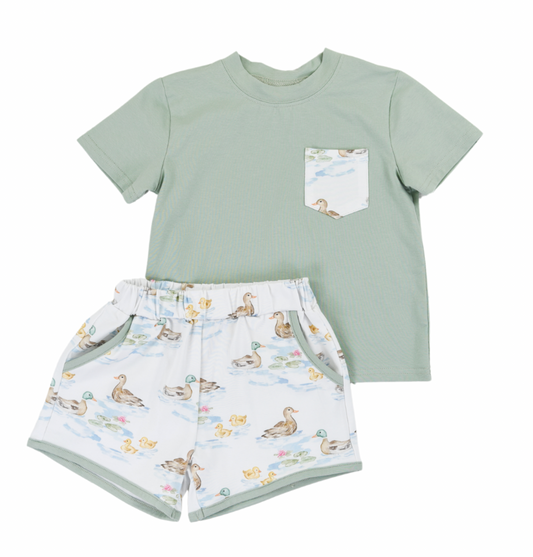 Darling Ducks Beckham Play Short Set