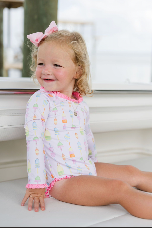 Leighton One Piece, Rash Guard Set, Reel Fun