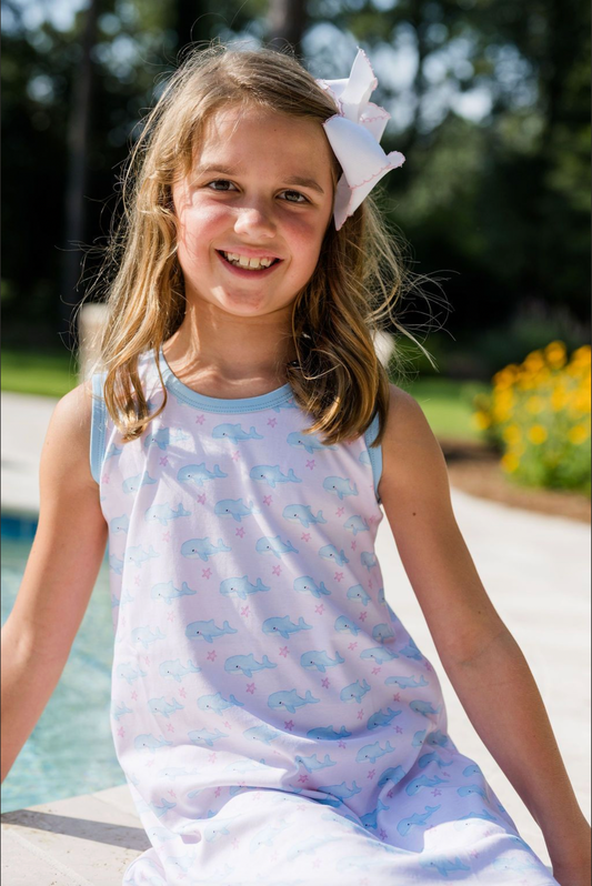 James & Lottie Oh Whale Knit Play Dress